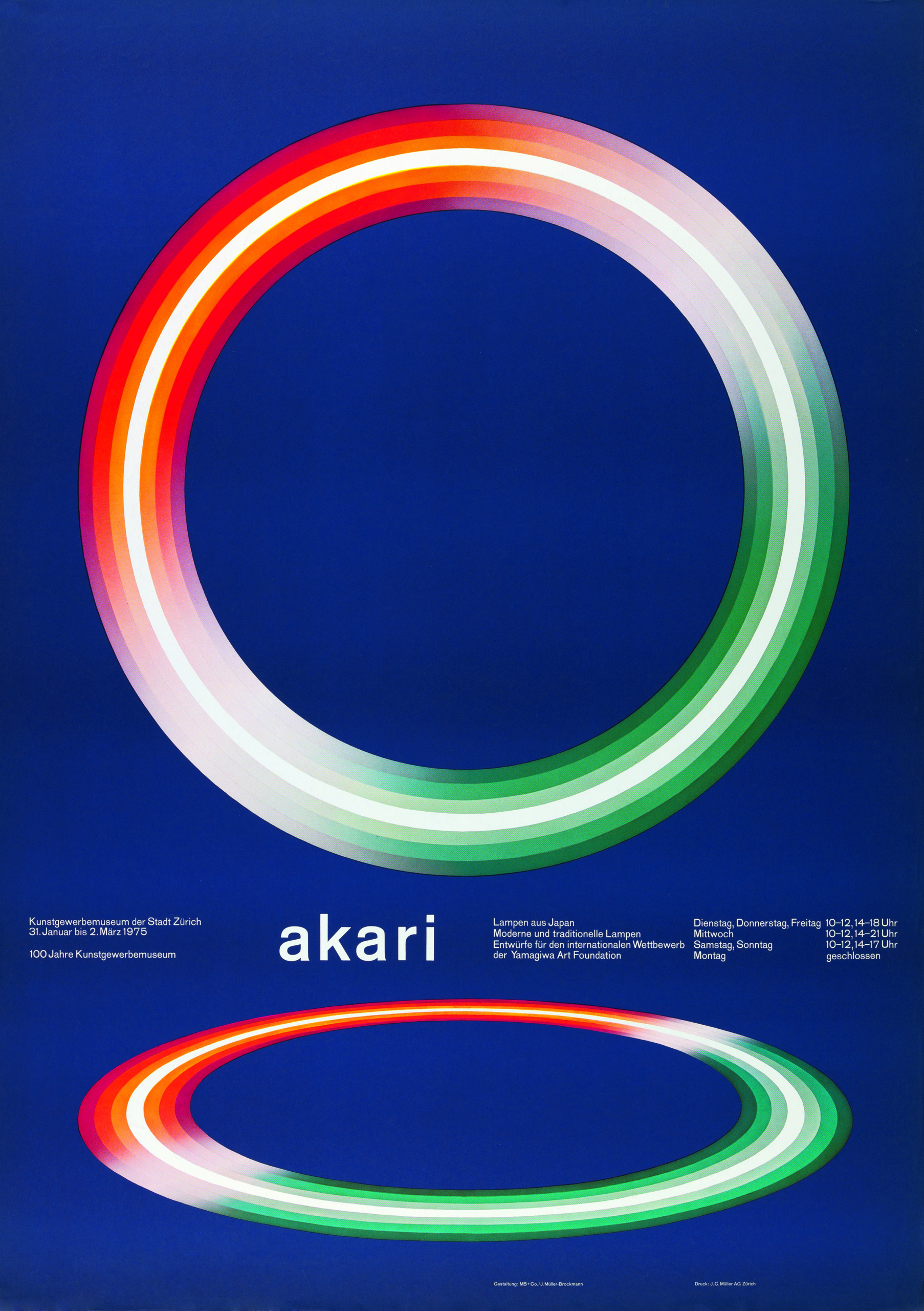 Ausstellung "akari", Kunstgewerbemuseum der Stadt Zürich, 1975