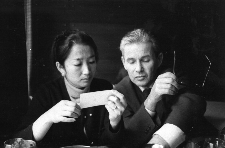 Shizuko Yoshikawa and Josef Müller-Brockmann in Zurich, ca. 1965.